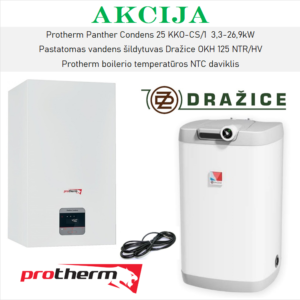 Protherm Panther 25 + Dražice 125 NTR – šildymo komplektas