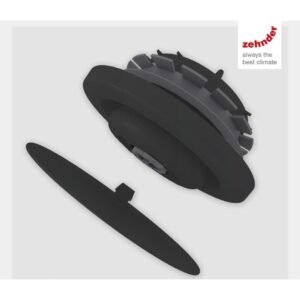 Difuzorius Zehnder Luna E125 Black, oro ištraukimui