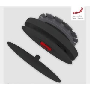 Difuzorius Zehnder Luna S125 Black, oro padavimui