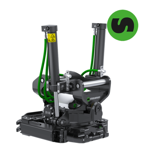 Steelwrist X18 tiltrotatorius su griebtuvu